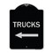 Signmission Trucks Trucks With Left Arrow Heavy-Gauge Aluminum Architectural Sign, 24" x 18", BS-1824-22781 A-DES-BS-1824-22781 - alternate 1